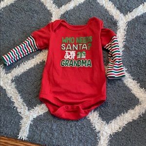 Christmas Baby Onesie “Grandma” - 6-9m